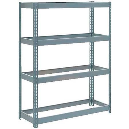 Global Industrial Extra Heavy Duty Shelving 48W x 18D x 60H With 4 Shelves, No Deck, Gray B2297275